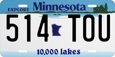 MN license plate 514TOU