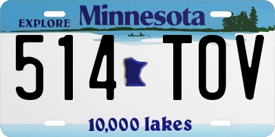 MN license plate 514TOV