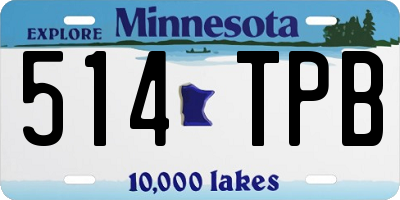 MN license plate 514TPB