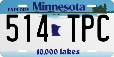 MN license plate 514TPC