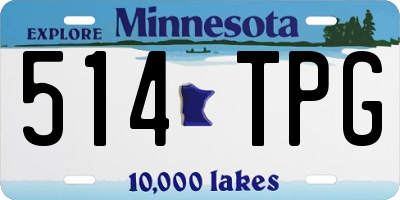 MN license plate 514TPG