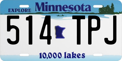 MN license plate 514TPJ