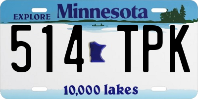 MN license plate 514TPK