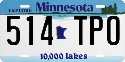 MN license plate 514TPO
