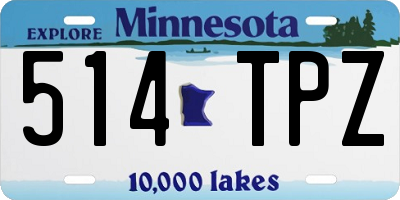 MN license plate 514TPZ