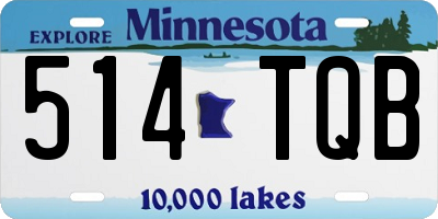 MN license plate 514TQB