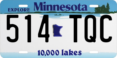 MN license plate 514TQC