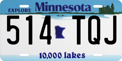 MN license plate 514TQJ