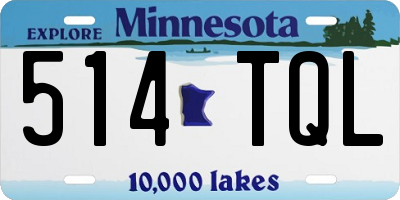 MN license plate 514TQL