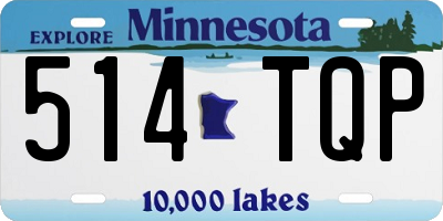 MN license plate 514TQP