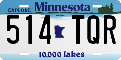 MN license plate 514TQR