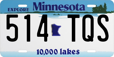 MN license plate 514TQS