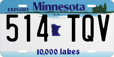 MN license plate 514TQV