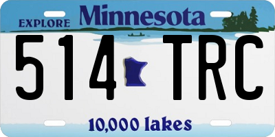 MN license plate 514TRC