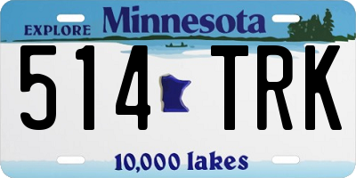 MN license plate 514TRK