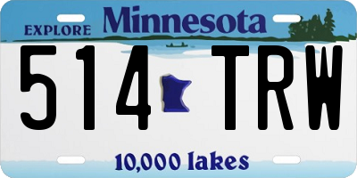 MN license plate 514TRW
