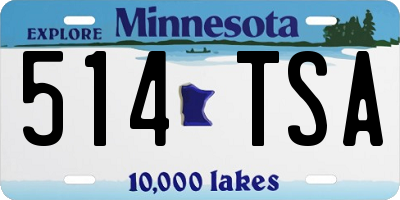 MN license plate 514TSA