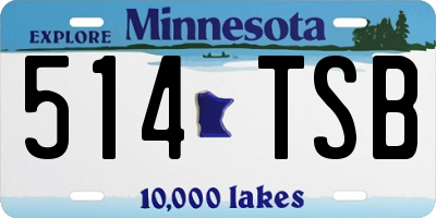 MN license plate 514TSB