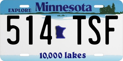 MN license plate 514TSF