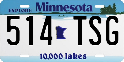 MN license plate 514TSG