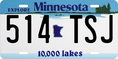 MN license plate 514TSJ