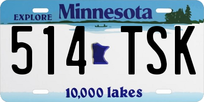 MN license plate 514TSK