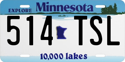 MN license plate 514TSL