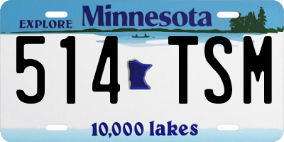 MN license plate 514TSM