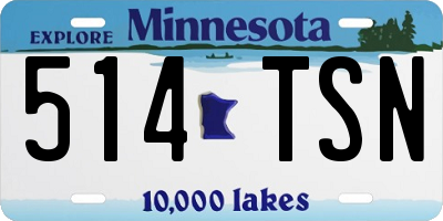 MN license plate 514TSN