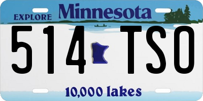 MN license plate 514TSO