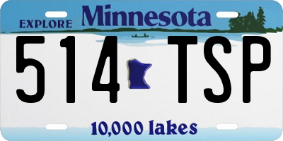 MN license plate 514TSP