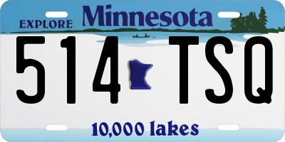 MN license plate 514TSQ