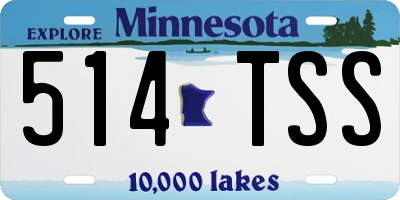 MN license plate 514TSS