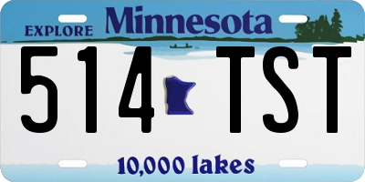 MN license plate 514TST