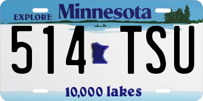 MN license plate 514TSU