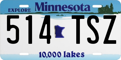 MN license plate 514TSZ