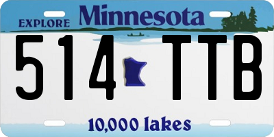 MN license plate 514TTB