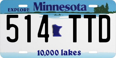MN license plate 514TTD