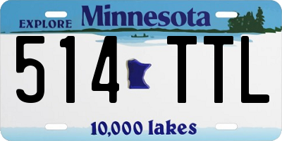 MN license plate 514TTL