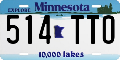 MN license plate 514TTO