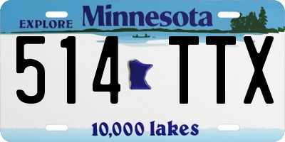 MN license plate 514TTX