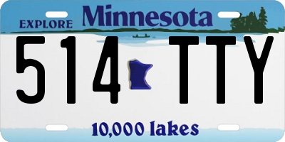 MN license plate 514TTY