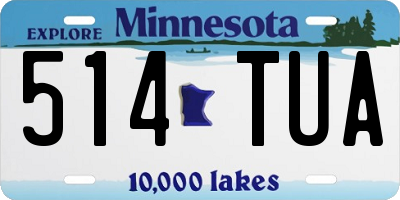 MN license plate 514TUA
