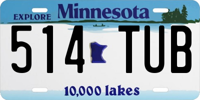 MN license plate 514TUB