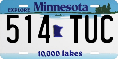 MN license plate 514TUC