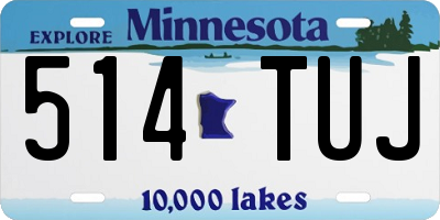 MN license plate 514TUJ