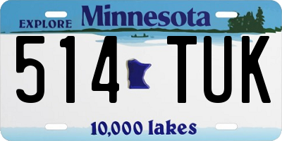 MN license plate 514TUK
