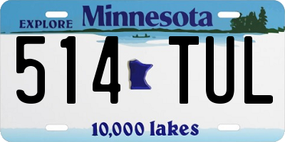 MN license plate 514TUL