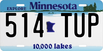 MN license plate 514TUP
