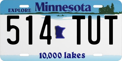 MN license plate 514TUT